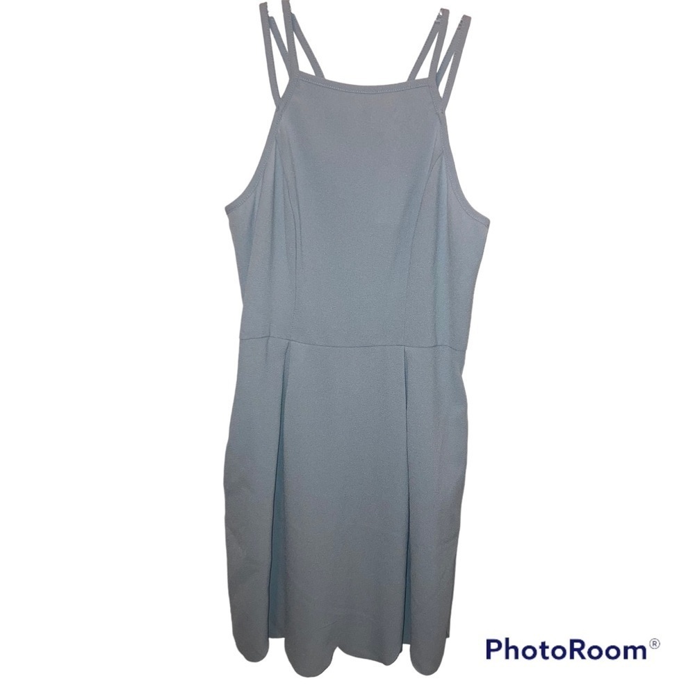 A Xtraordinary light blueish gray spaghetti strap dress